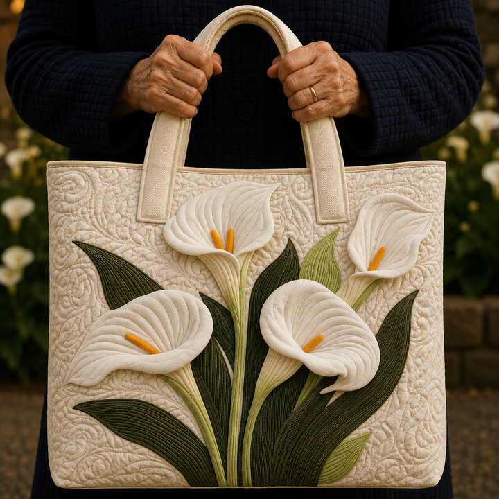 Bílé lilie | Ručně vyrobená taška