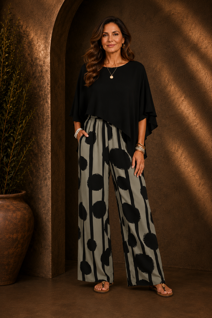 Valerian™ | Asymetrický set top a Boho kalhot