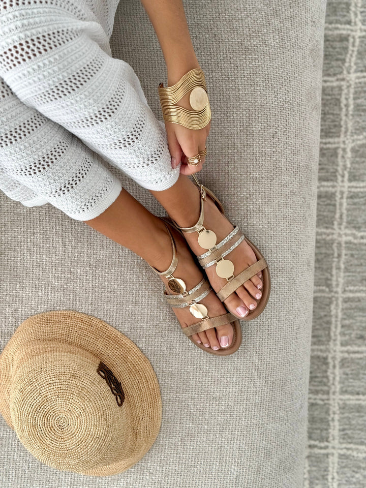 Loenie | Luxusní a pohodlné sandály Taupe