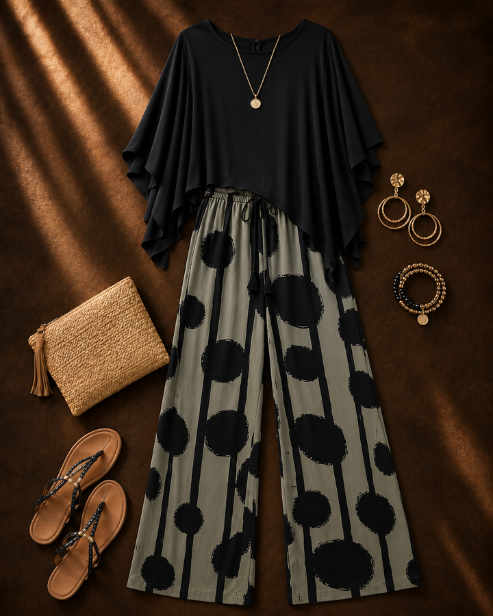 Valerian™ | Asymetrický set top a Boho kalhot